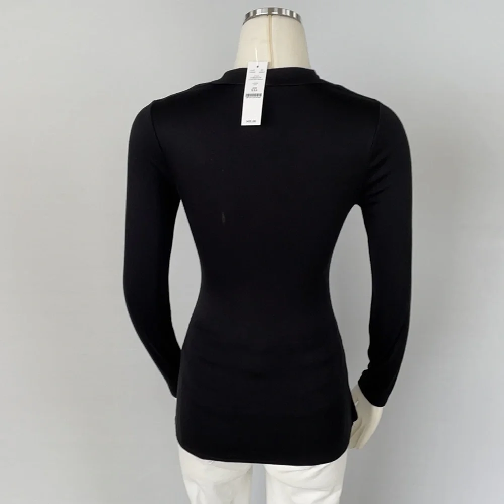 NWT WHBM Draped Neck Jersey Top XXS - Picture 11 of 16